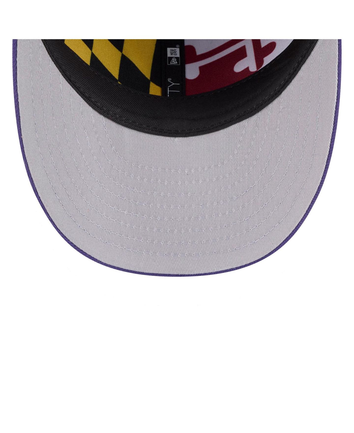 Мужская кепка New Era Black/Purple Baltimore Ravens 2026 NFL Draft Pre-Curved 59FIFTY Fitted Hat — фото 5