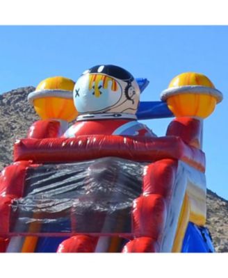 19  Astronaut Commercial Grade Water Slide with Splash Pool for Kids and Adults (with Blower), Outdoor Indoor, Wet Dry Use, Tall Inflatable