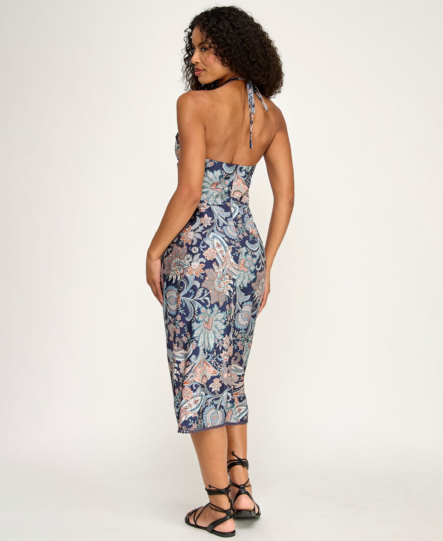 Juniors' Paisley Print Midi Dress