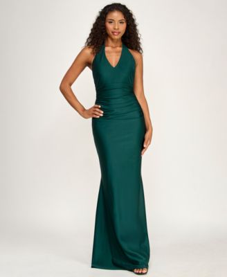 slim fit dress slacks Macy Lace Up Slim Glitter Satin Formal Dress