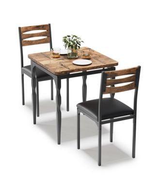 2-Person 3-Piece Compact Dining Table Set