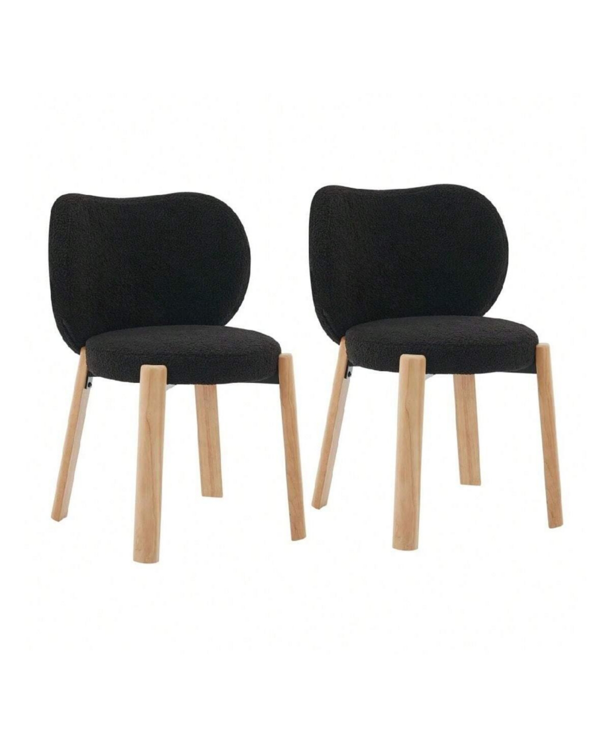 gaomon Dining Chair 2PCS Home Plush Makeup Vanity Chair for Kitchen Dining Room