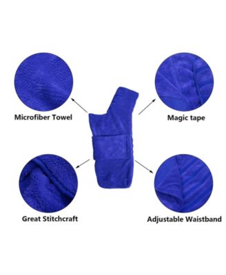 Aronkl Microfiber Super Absorbent Dog Drying Coat - Dark Blue 34$