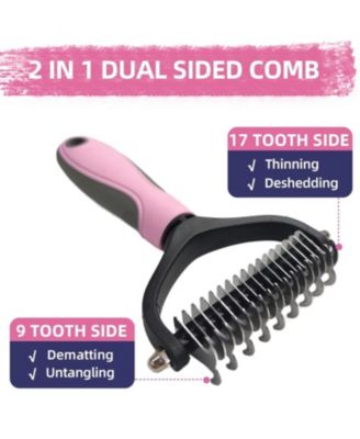 Multi Piece Pet Grooming Kit with Hair Brush, Washing Gloves, Slicker Brush and Shampoo Scrubber