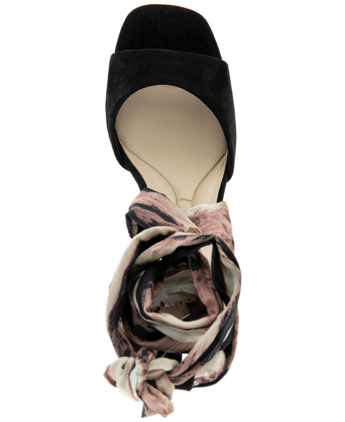 Женские сандалии Kenneth Cole New York Fabia Ankle-Wrap Wedge, цвет: Чёрный / Коричневый замшевый — фото 4