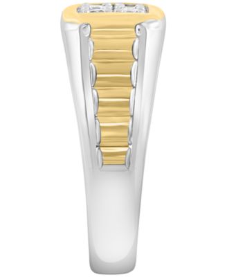 Lab Grown Diamond Ring (3/8 ct. t.w.) in Sterling Silver With Gold Over Silver