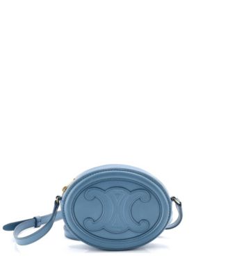 Mini Triomphe Oval Crossbody Bag Leather