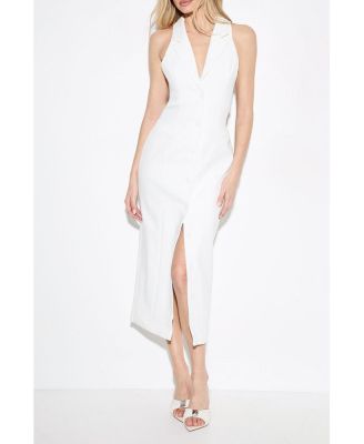 Women's Premium Open Back Waistcoat Midi Dress