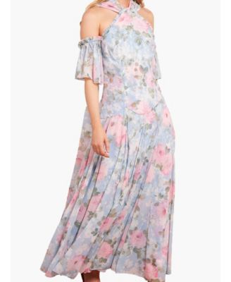 Women's Camille's Garden Halter Neck Ankle Gown