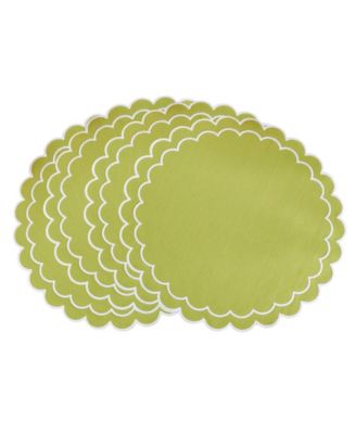 Scalloped Cotton Placemats, Set of 4