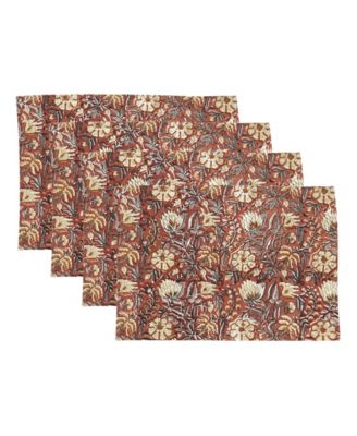 Autumn Botanical Cotton Placemats, Set of 4