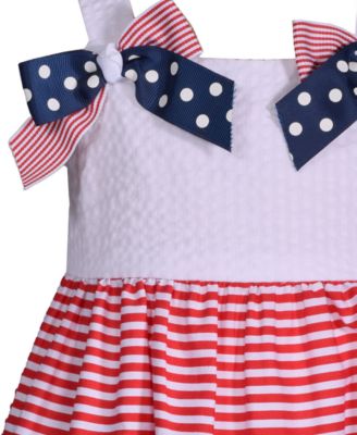Girls' Americana Bow Dress