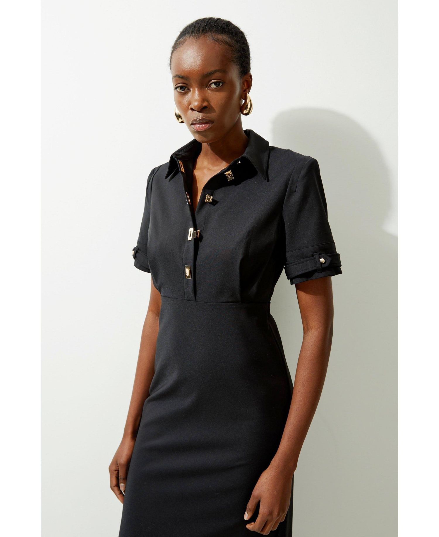 Women's Techno Shirt Dress With Hardware