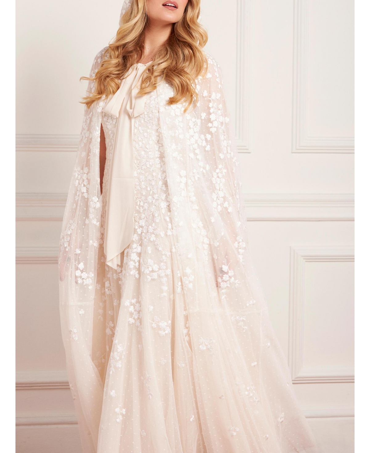 Needle & Thread Women's Scatter Blossom Hooded Long Cape