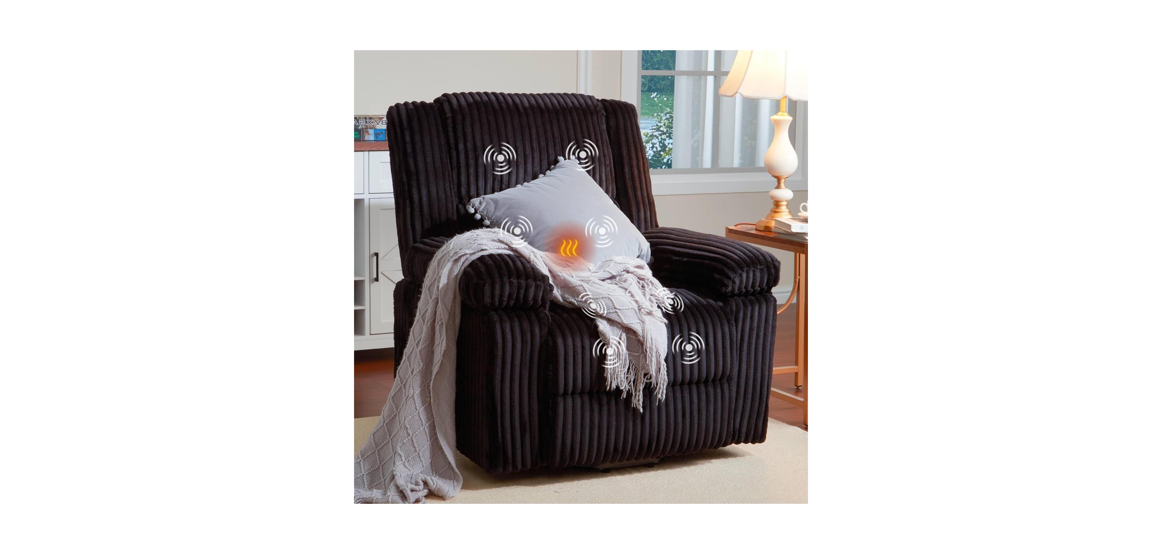 gaomon power lift recliner with heat and massage, plush padded seat, back support and armrests-ideal for elderly comfort