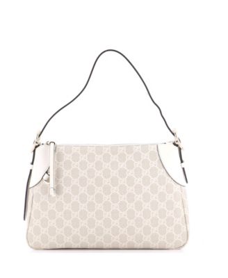 Medium Emblem Shoulder Bag GG Coated Canvas with Leather