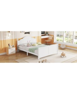 Wood Full Platform Bed with Headboard/Footboard