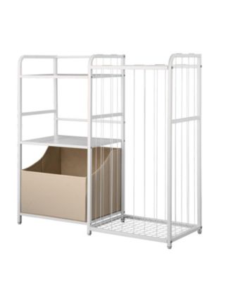Kids Bookshelf and Toy Storage Organizer with Fabric Chest