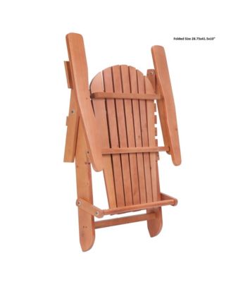 Grand Collection Folding Large Size Adirondack Chair Pine Wood