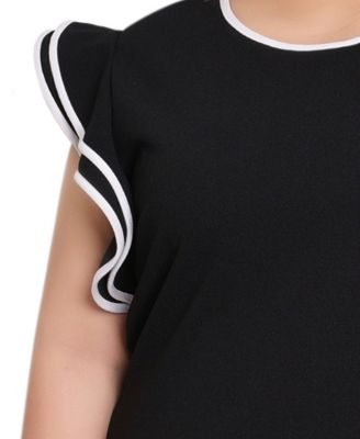 Plus Size Ruffle-Sleeve Dress