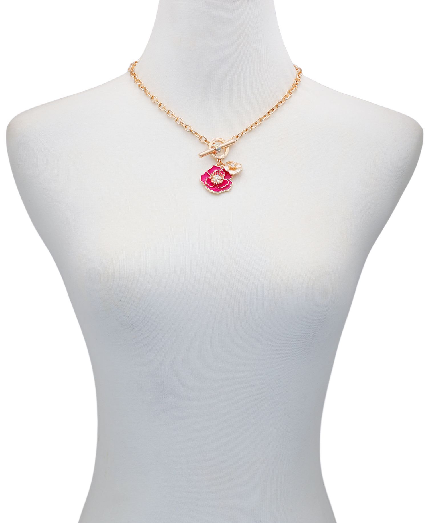 3-Pc. Rose Gold-Tone Necklace, Bracelet and Stud Earrings Set