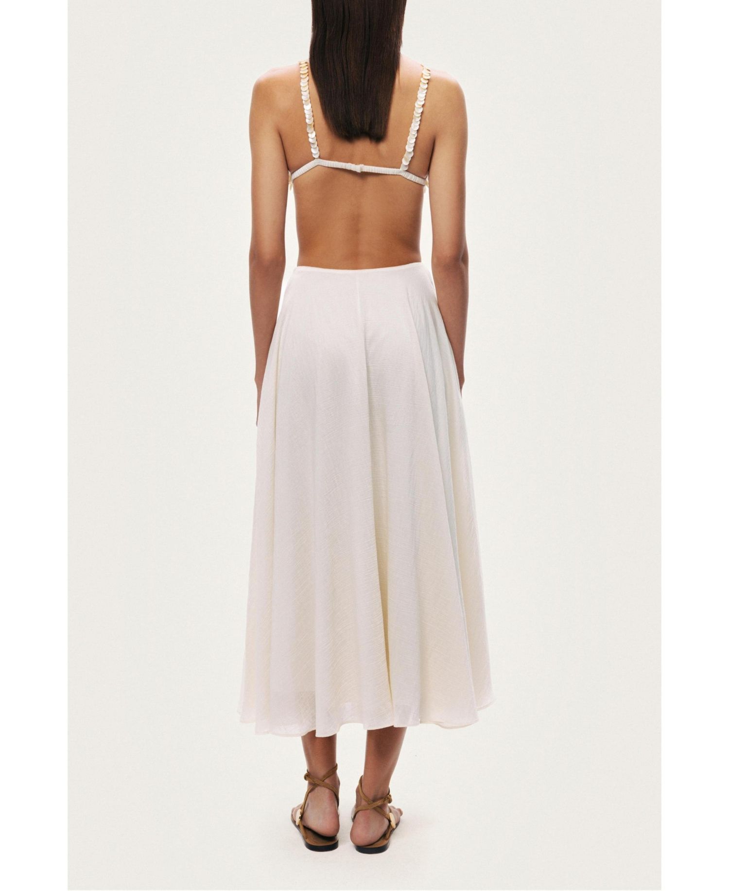 Women's Flowy High-Waisted Midi Skirt