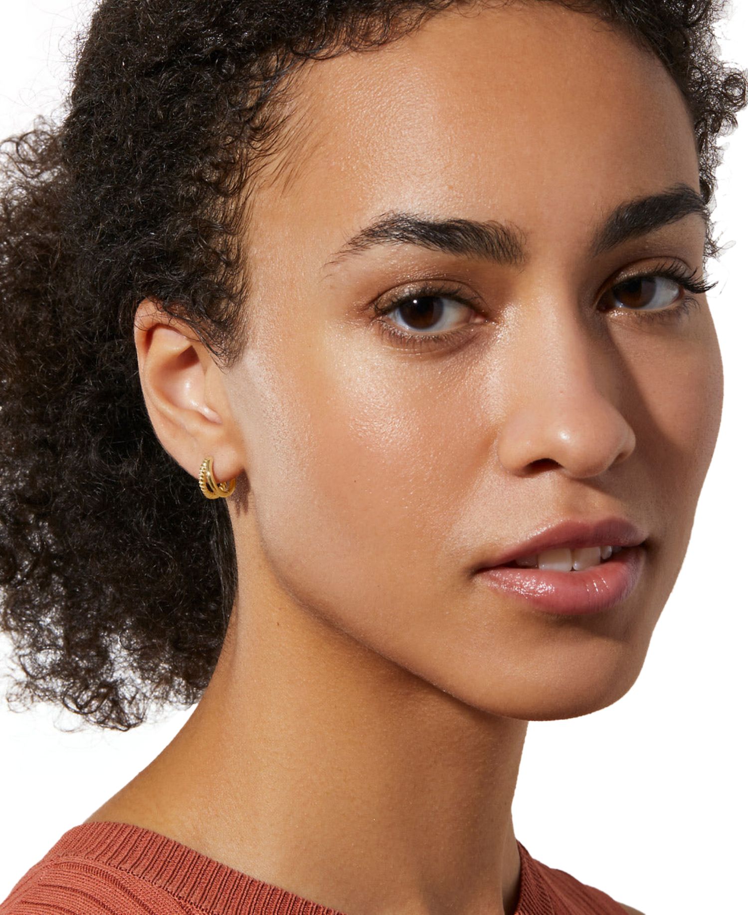 Jesse Small Gold-Plated Hoop Earrings