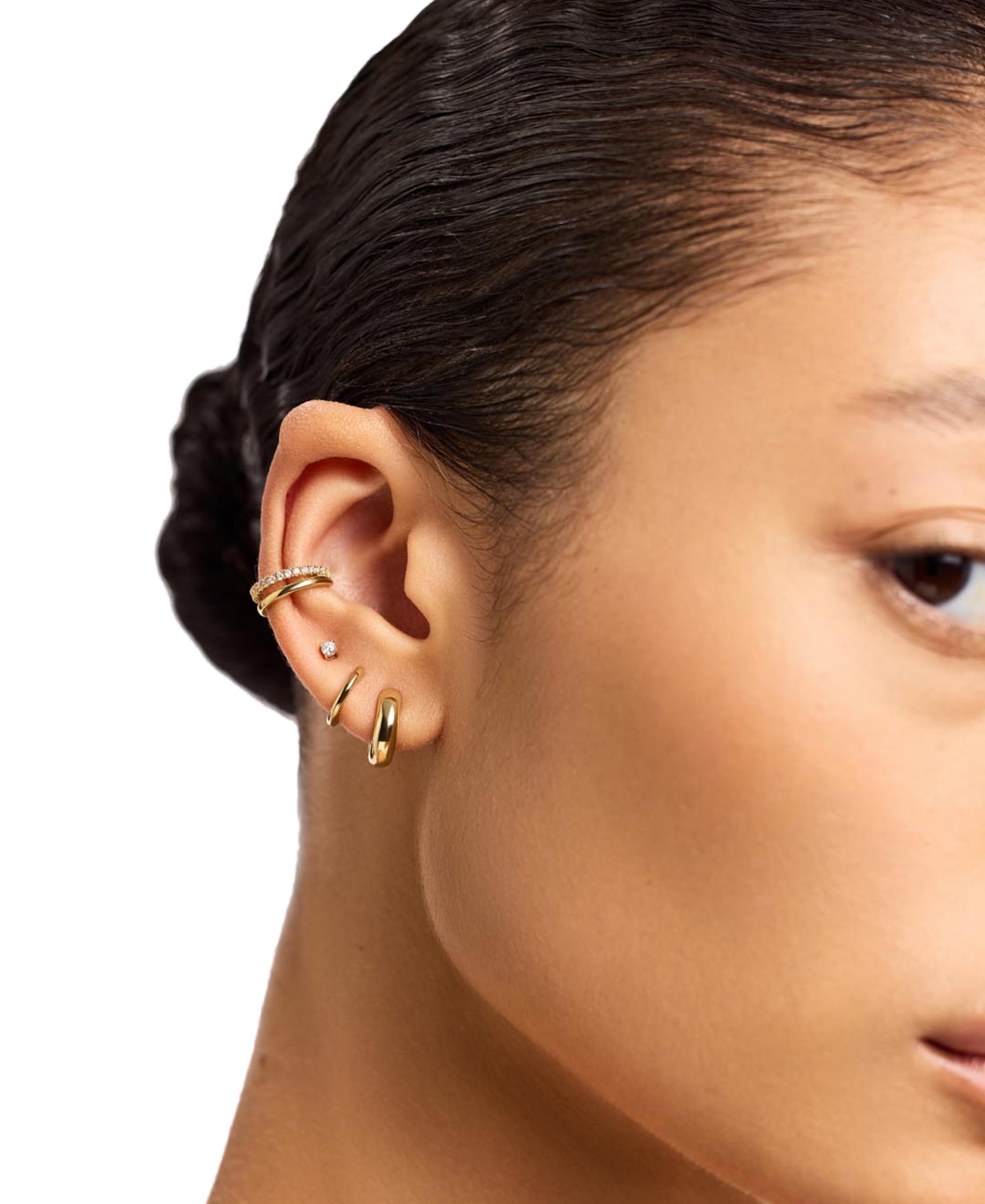 Ana Luisa Jordana Gold-Plated Cuff Earrings