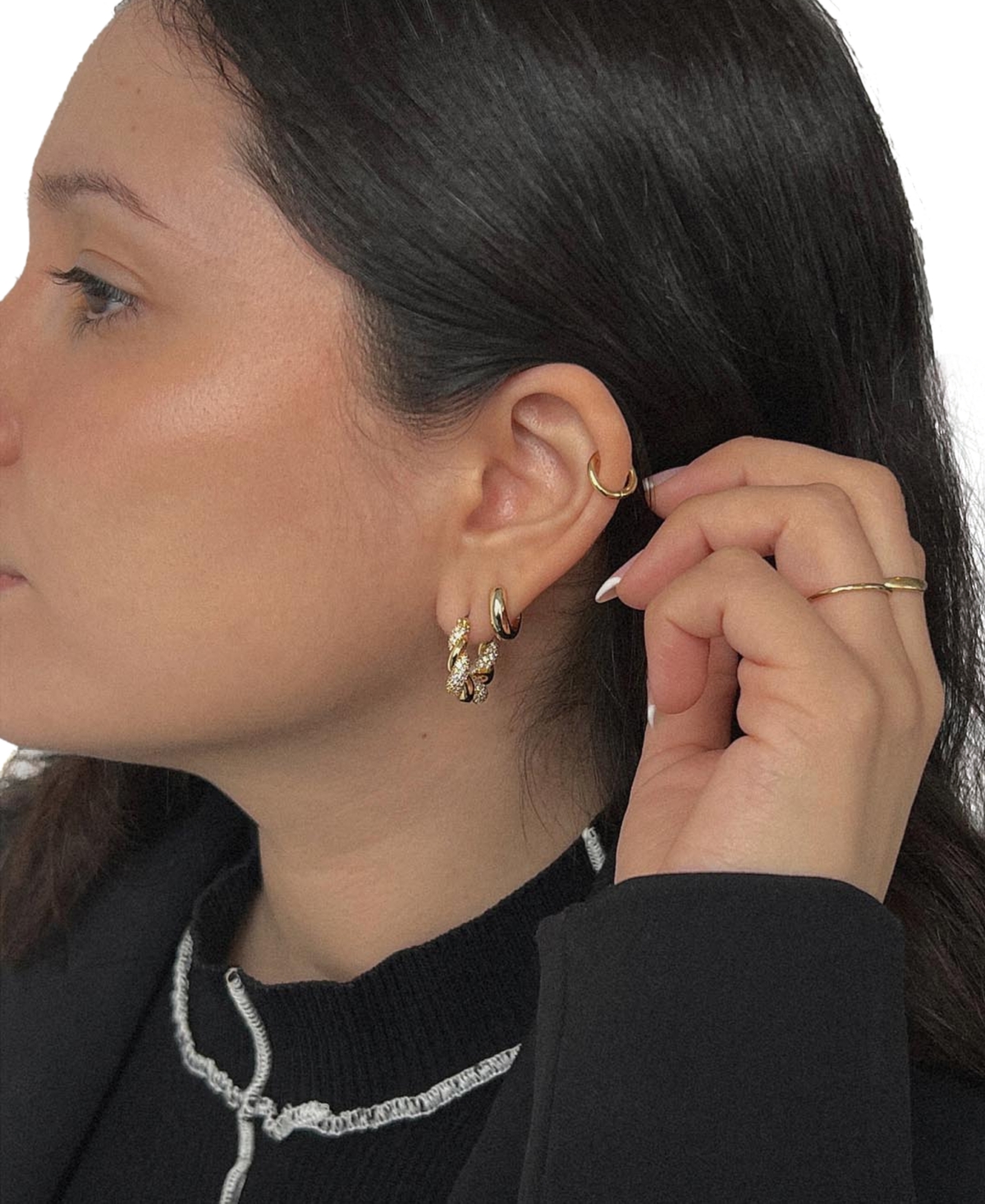 Ana Luisa Gold-Plated Mini Huggie Hoop Earrings