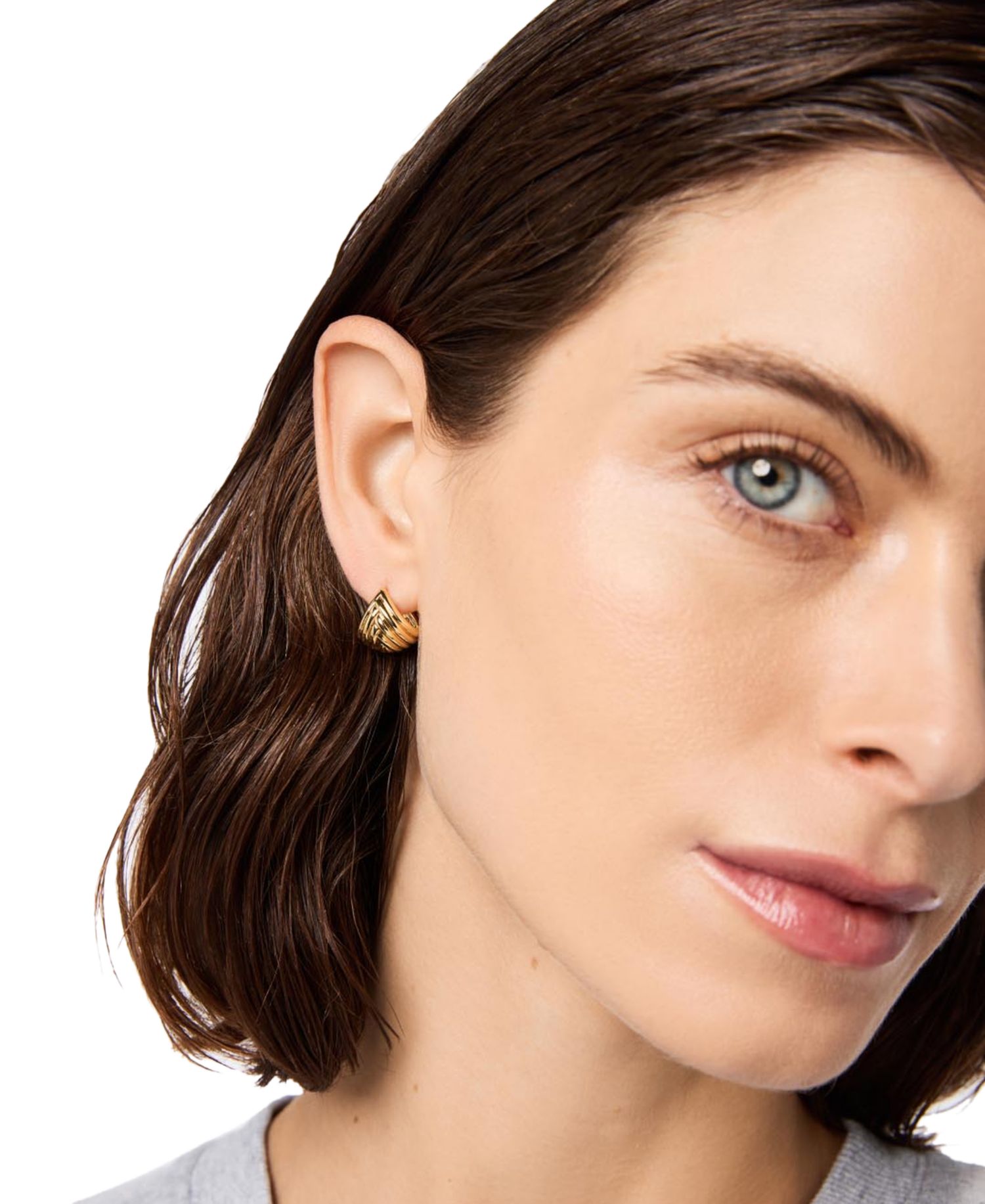 Haven Gold-Plated Huggie Earrings