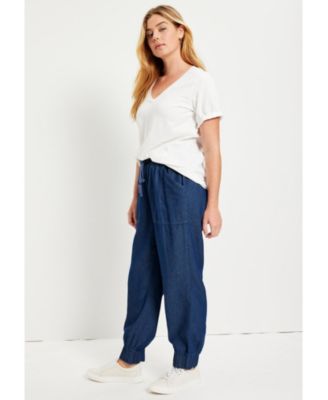 Women's June and Vie Drawstring Denim Jogger