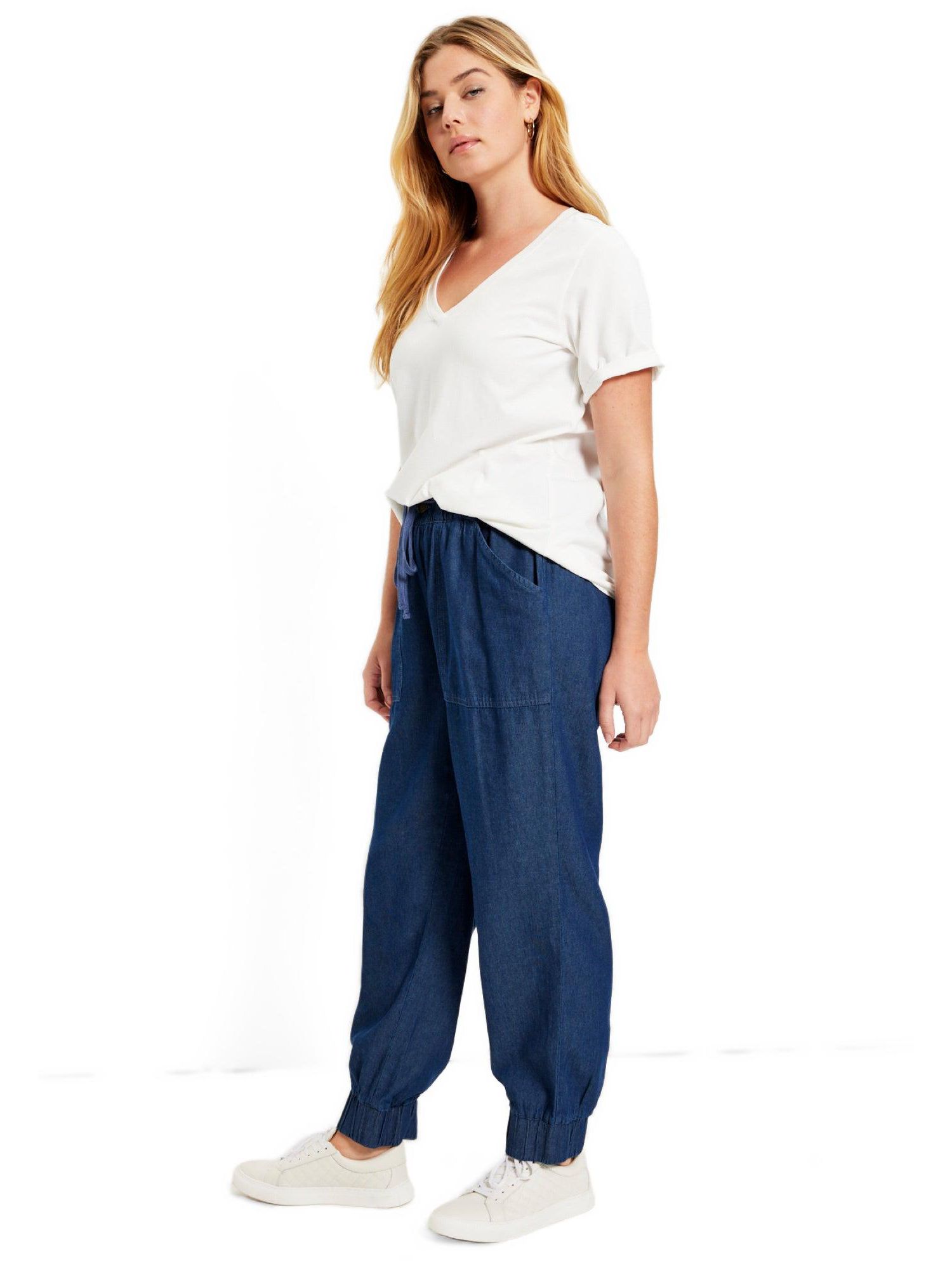 Women's Drawstring Denim Jogger