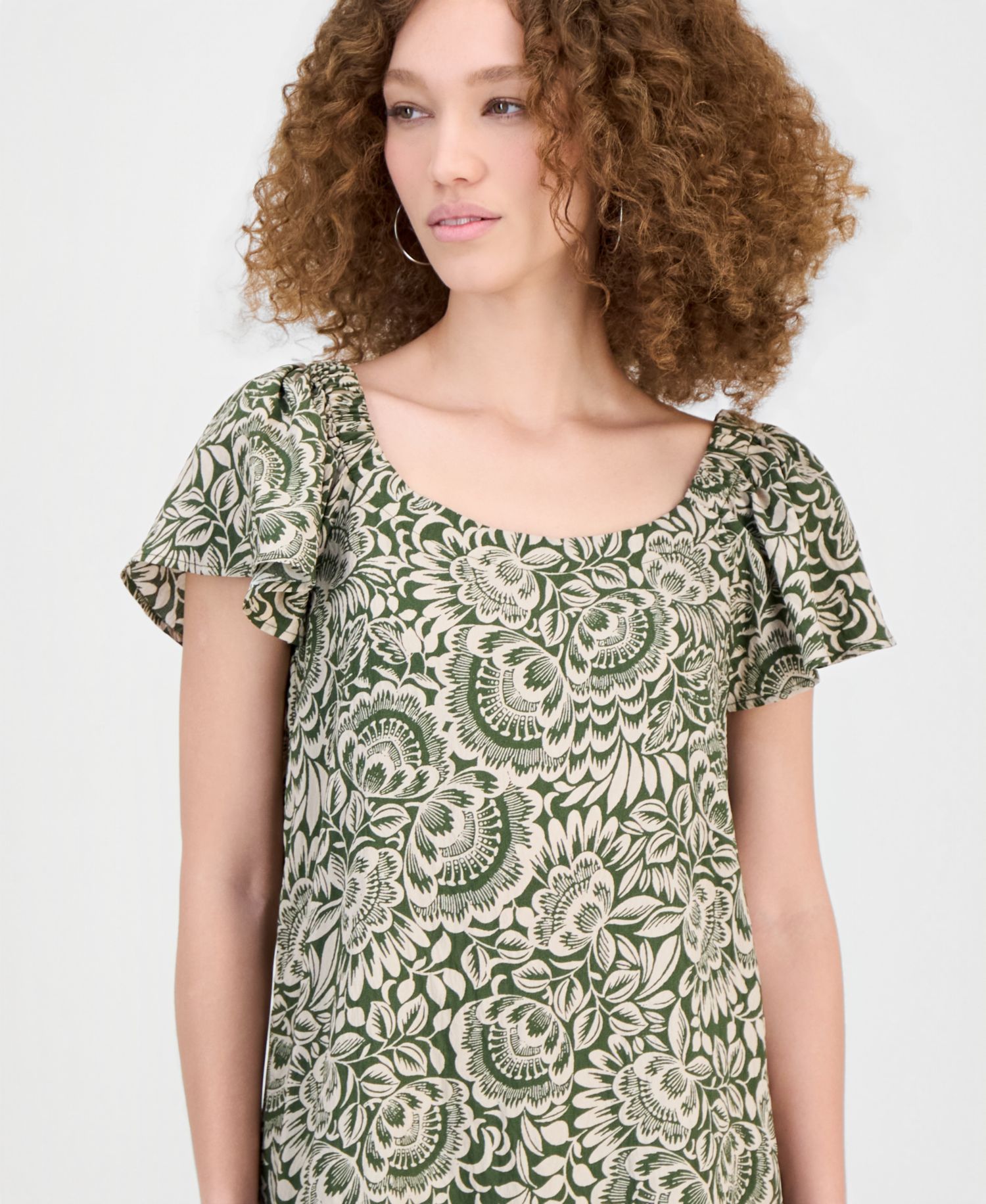 Women's On/Off-The-Shoulder Ruffle-Hem Dress