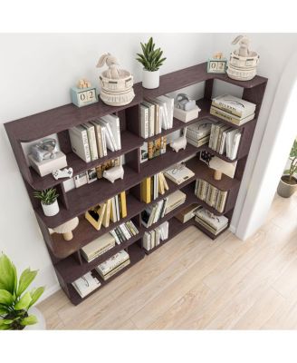 90cm Corner Bookshelf + 80cm Extendable Bookcase Set