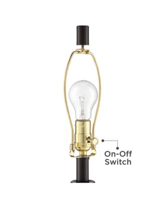 Picket Industrial Table Lamp 28" Tall Oil Rubbed Bronze with USB Charging Port Oatmeal Fabric Drum Shade for Bedroom Living Room