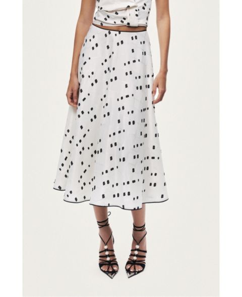 Женская юбка NOCTURNE High-Rise Midi Skirt with Print Details