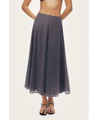 Women's Flowing Midi Skirt
