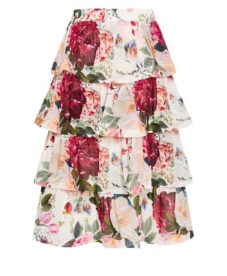 Women's Bianka Bloom Print Tiered Skirt