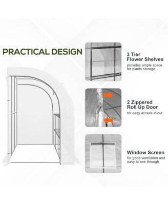10' x 5' x 7' Plant house Garden Nursery with Windows,