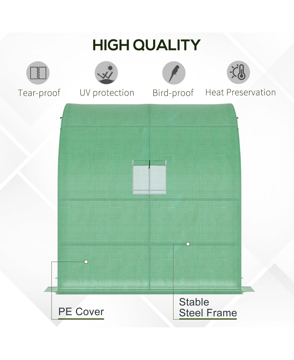 Outsunny 7' x 3' x 7' Plant Garden house with Window,