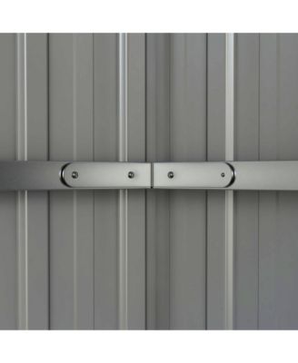 11.2' x 5.6' Metal Outdoor Storage Shed w/ Lock, Colde