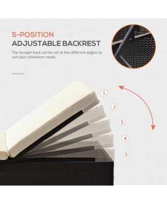 Outdoor Chaise Lounge Chair Set of 2 with Table, /