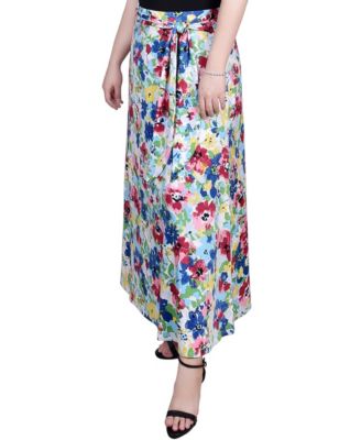 Women's Maxi Skirt With Sash Waist Tie