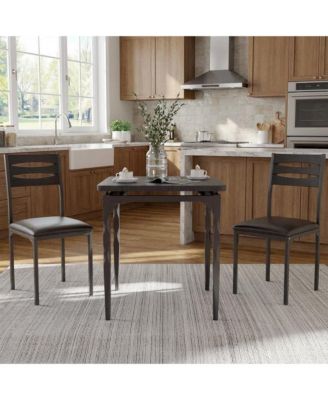 2-Person 3-Piece Compact Dining Table Set