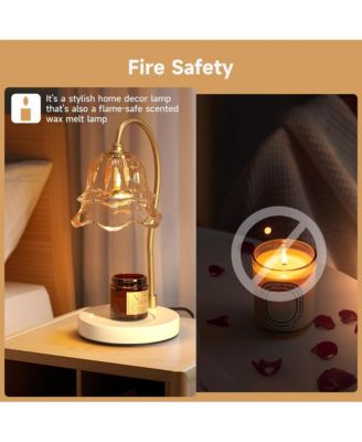 Dimmable Candle Warmer Lamp with Timer and 2 Bulbs for Home Decor