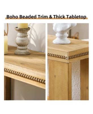 63" Boho Console Table - Rustic Farmhouse Sofa/Entry Table