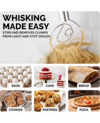 Zulay Kitchen 3 Inch Danish Dough Whisk 2 Pack Stainless Steel Whisk