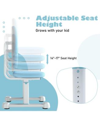 Kids Desk Chair with Double Back Support and Adjustable Height