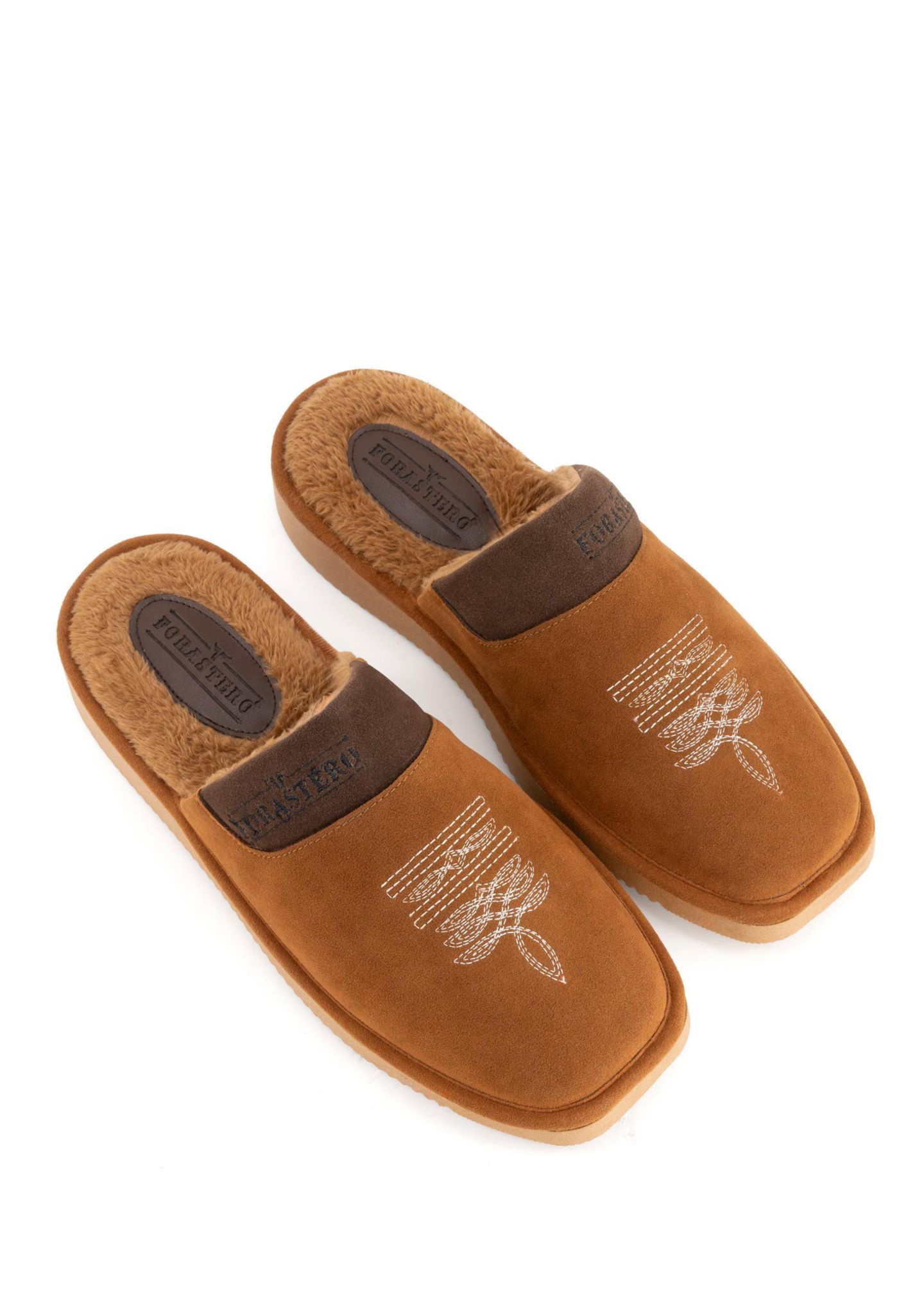 Мужские тапочки Forastero Suede Slippers, цвет: Коричневый — фото 8