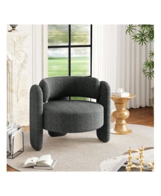 Dining Chair Office Accent Chair For Living Room Modern Chenille Boucle Accent Chair for Kitchen Dining Room